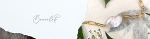 Gold freshwater pearl chain bracelet