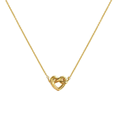 Gold love heart Valentines necklace
