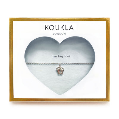 Ten Tiny Toes Bracelet Silver - Blue