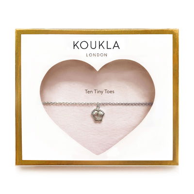 Ten Tiny Toes Bracelet Silver - Pink