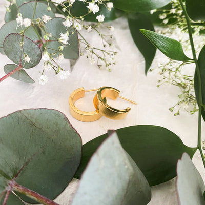 Gaia Chunky Hoop Earrings Gold