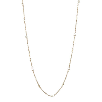 Silver beaded pearl choker necklace
